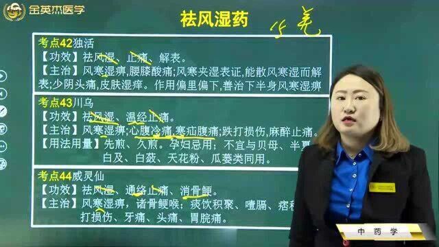 中医中药学:祛风湿都有这些,独活和川乌的功效区别及其用法用量