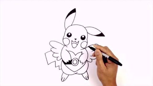快拿起画笔,和我一起画皮卡丘的小爱心_149