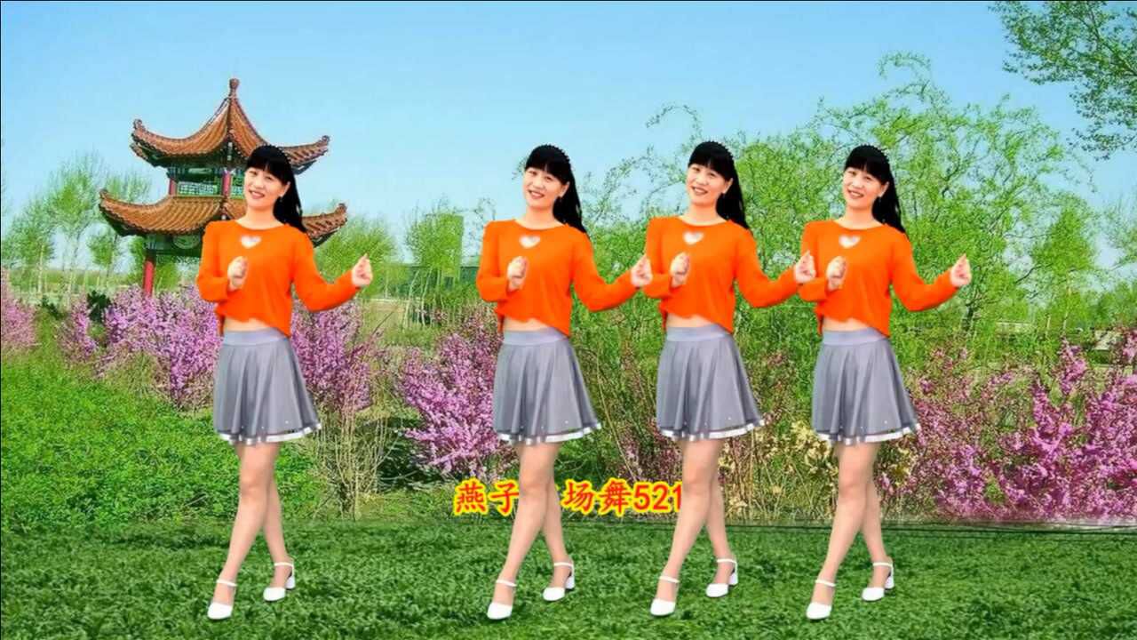 祝福歌广场舞《桃花开好运来》听一听心情好,开启好运的一天