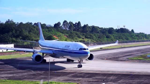 国航A330刚刚起飞南方航空3403就要落地,塔台小姐姐声音甜美