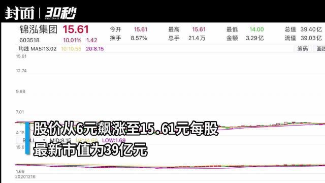 锦泓集团连续10个涨停 明日开市起停牌