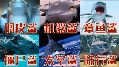 影视中这六条奇葩鲨鱼，你觉得谁最奇葩，我觉得是章鱼鲨！