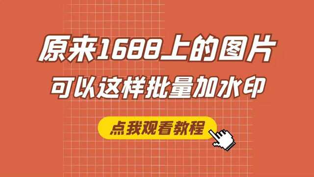 原来1688上的图片可以这样批量加水印