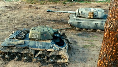 德军虎式10分钟击毁苏军20辆坦克，坦克大战屠戮沙场势不可挡《白色虎式》