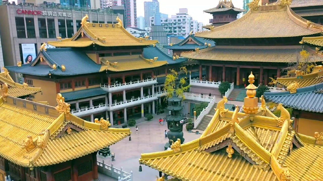 上海静安寺,全国汉族佛教重点寺庙,上海真言宗古刹之一._腾讯视频