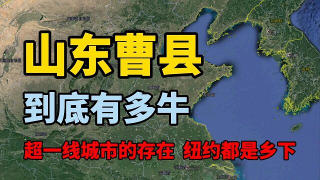 曹县面前,纽约都是乡下!卫星地图看下地理位置!