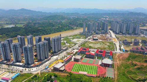 新化新康资江世纪城2021年6月高空航拍视频