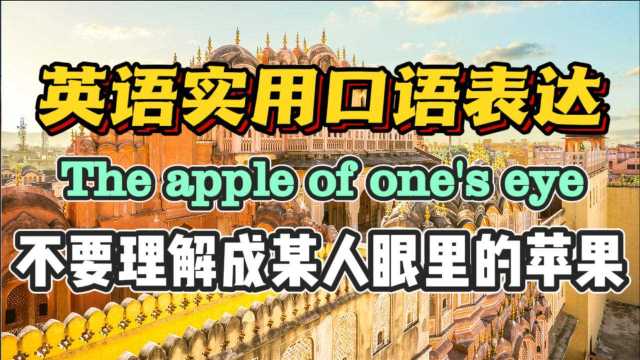 英语实用口语,The apple of one's eye,别翻译成某人眼里的苹果