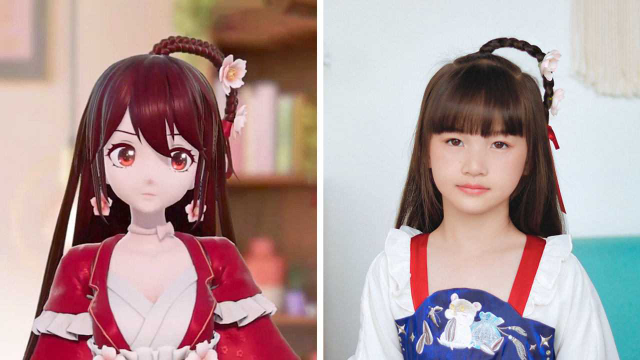 一条辫子搞定迷你世界花小楼同款发型!