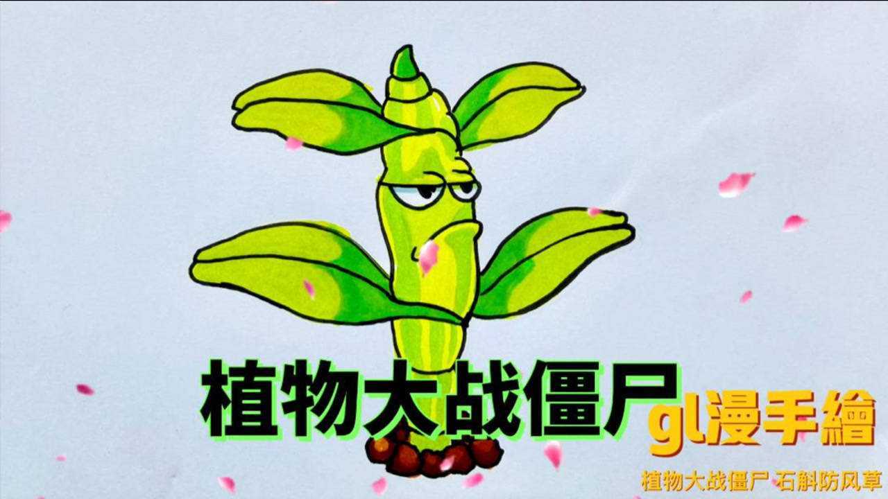 植物大战僵尸简笔画防风草的画法