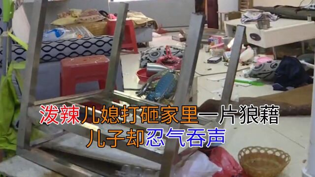 泼辣媳妇打砸家里一片狼藉,母亲无奈蜗居地下室,儿子却忍气吞声