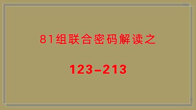 生命数字密码解读,生命密码81组联合密码解析之123213