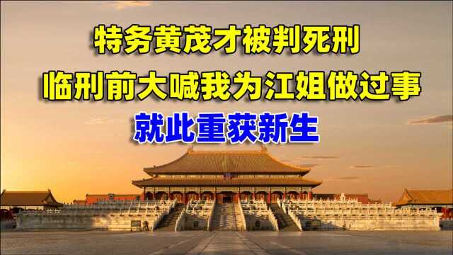 特务黄茂才被判死刑,临刑前大喊我为江姐做过事,就此重获新生