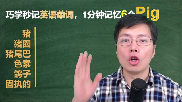 英语单词pig的读音是否一直读错了?跟老师一口气学6个单词