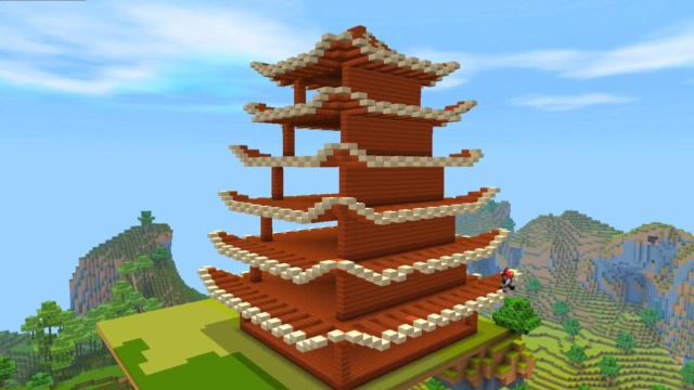 迷你世界:山顶建在古风塔屋,送给热爱迷你的玩家们