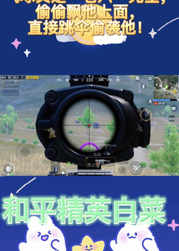 和平精英白菜:气球真是"老六"克星,偷偷飘他上面,直接跳伞偷袭他!