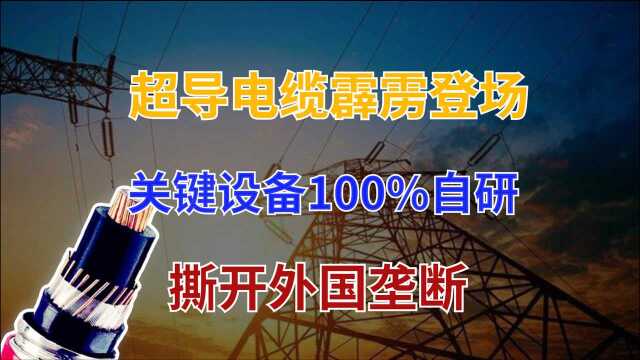 国产超导电缆实现自研,关键设备100%自主,不用再担心被卡脖子