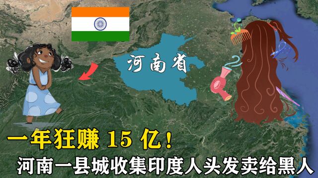 一年狂赚15亿!河南一县城又火了,收集印度人的头发卖给黑人?