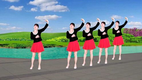 广场舞《云上情歌》最新流行歌曲，简单欢快64步健身舞