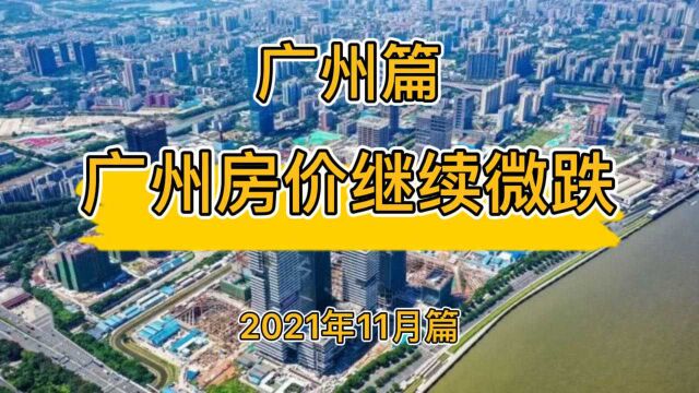 广州房价继续微跌,降维观房势(2021年11月篇)