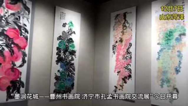 视频|曹州书画院与济宁市孔孟书画院交流展今日开幕