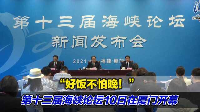 “好饭不怕晚!” 第十三届海峡论坛10日在厦门开幕