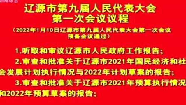 辽源市第九届人民代表大会第一次会议议程