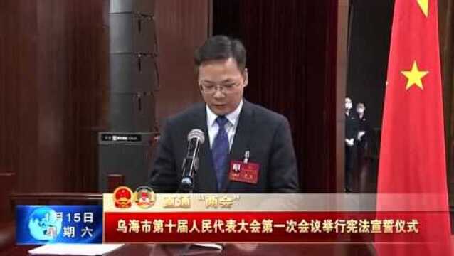 乌海市第十届人民代表大会第一次会议举行宪法宣誓仪式