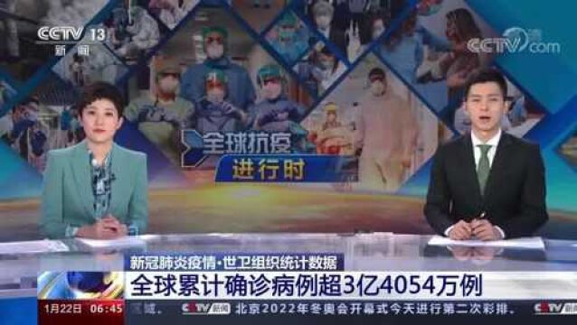 世卫组织统计数据 全球累计确诊病例超3亿4054万例