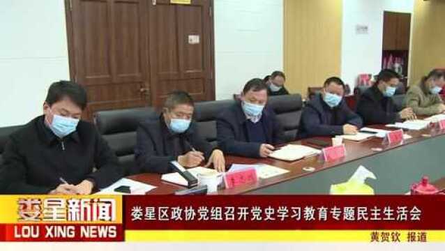 娄星区政协党组召开党史学习教育专题民主生活会 