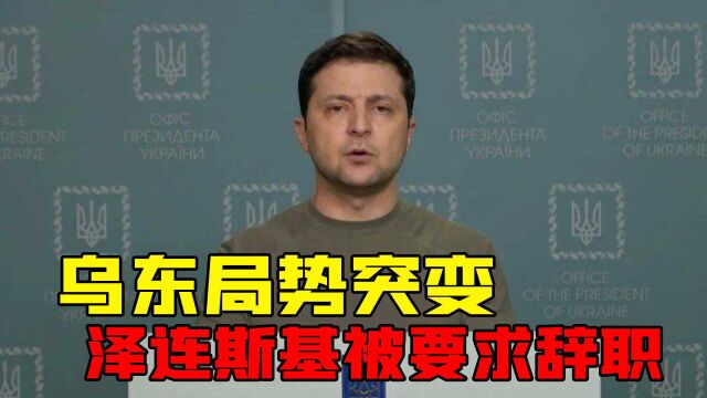 乌政府后院起火,泽连斯基突然被喊话:“你该辞职了!”