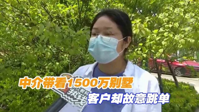 中介带看1500万别墅,客户却故意跳单,中介崩溃:还我30万佣金!