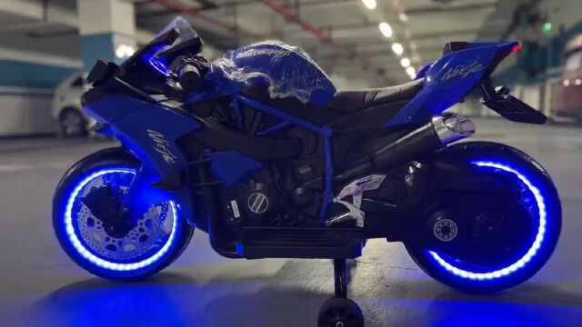 喂你们见过这样的川崎hr2儿童电动摩托车吗