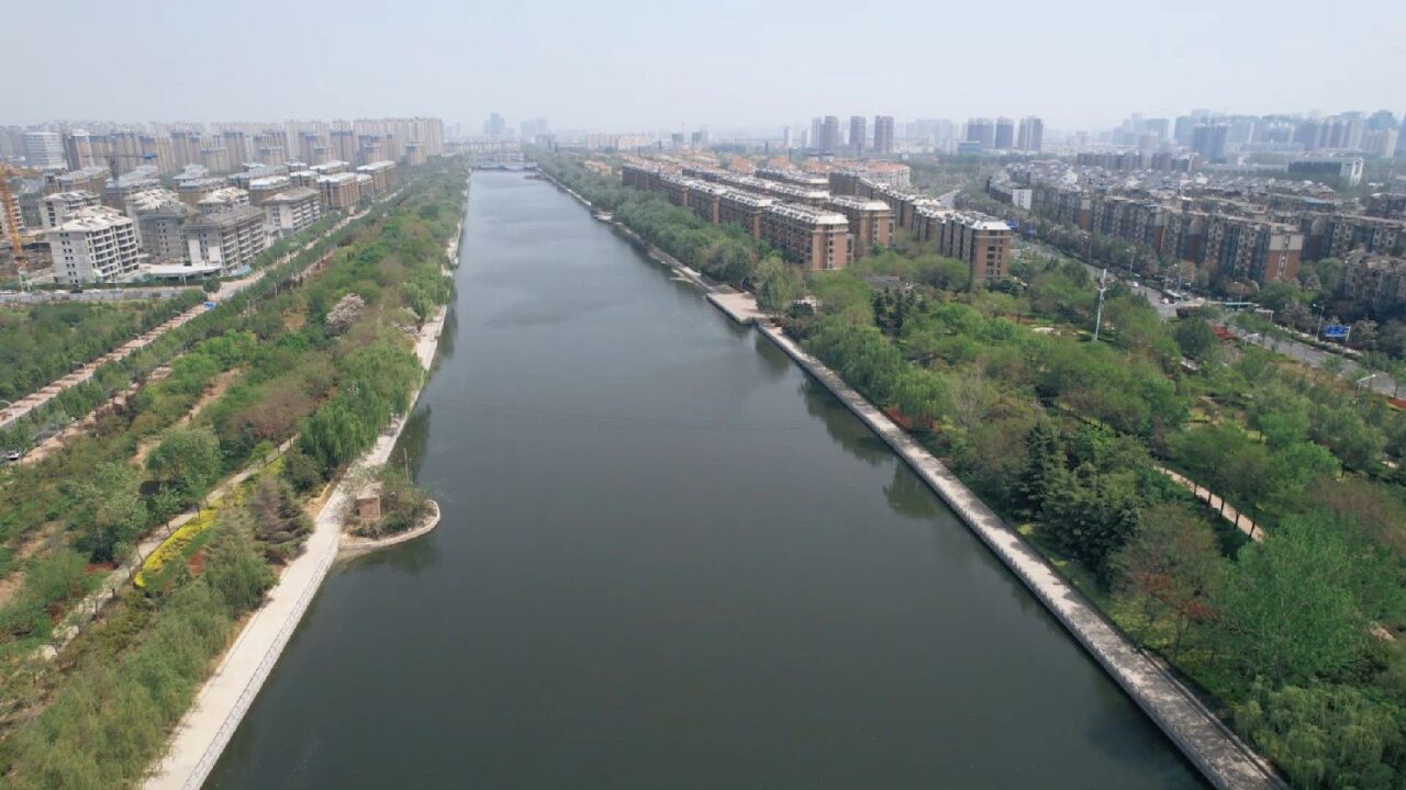 实拍新区的东风渠美景