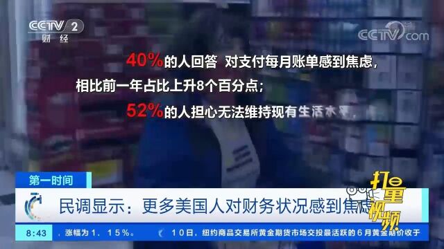 民调显示:更多美国人对财务状况感到焦虑