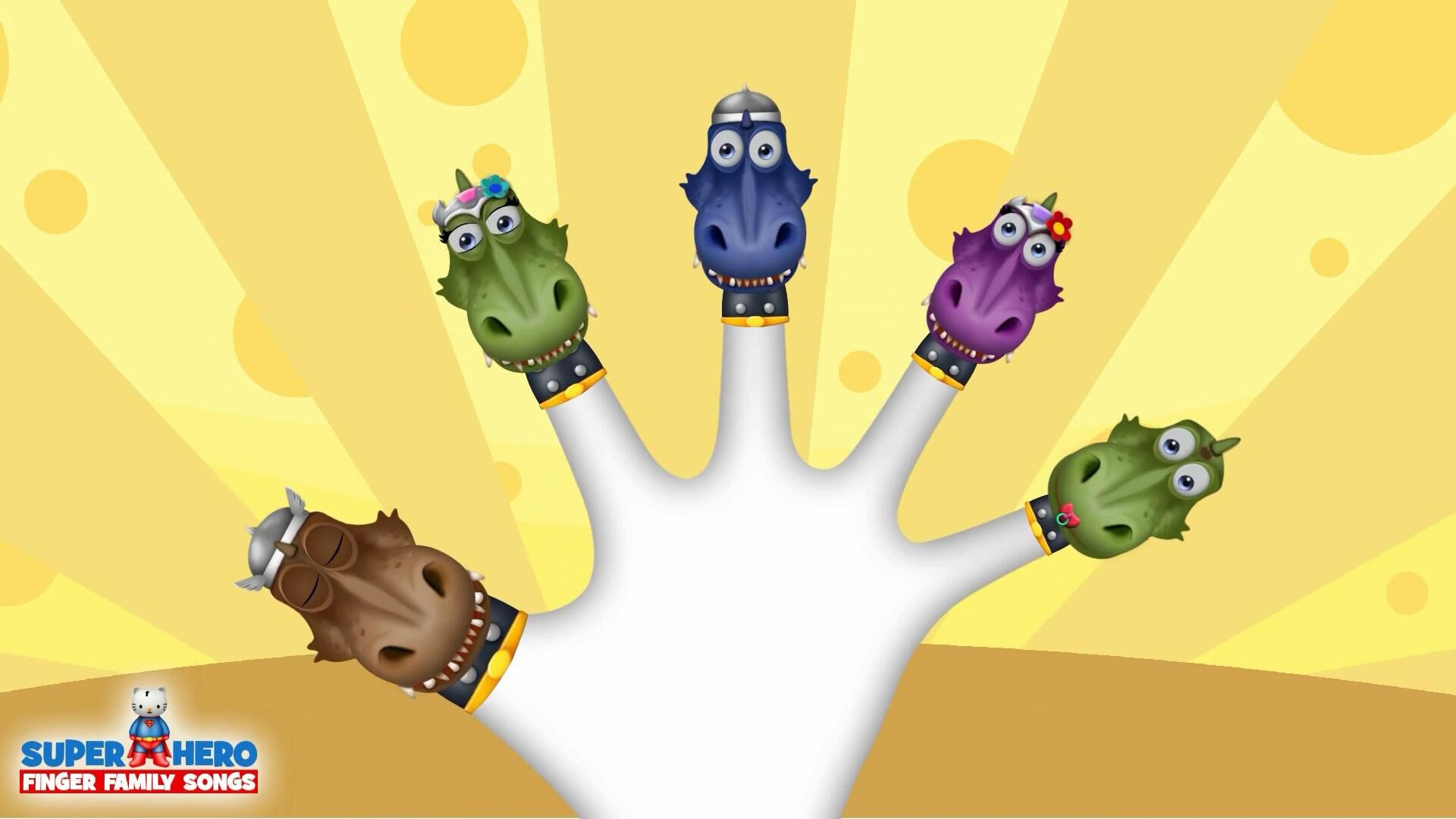 贝蒂邦尼英语儿歌恐龙雷神手指家族儿歌