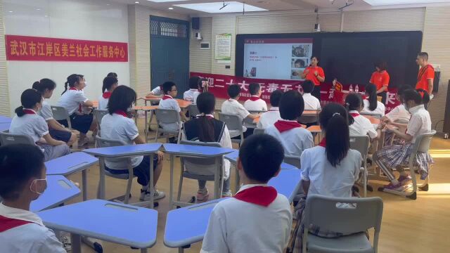 美兰社工武汉市实验小学禁毒防艾活动1