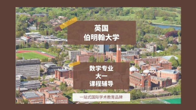 英国伯明翰大学数学专业大一课程辅导|dissertation|essay|presentation