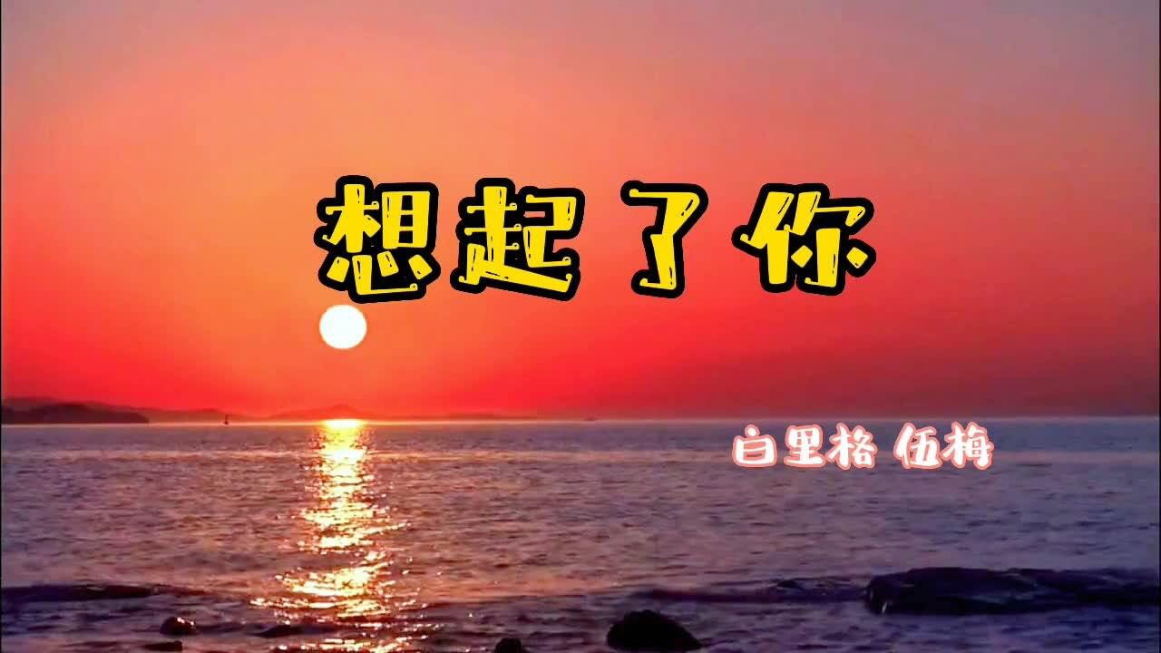 《想起了你》演唱:伍梅 白裡格