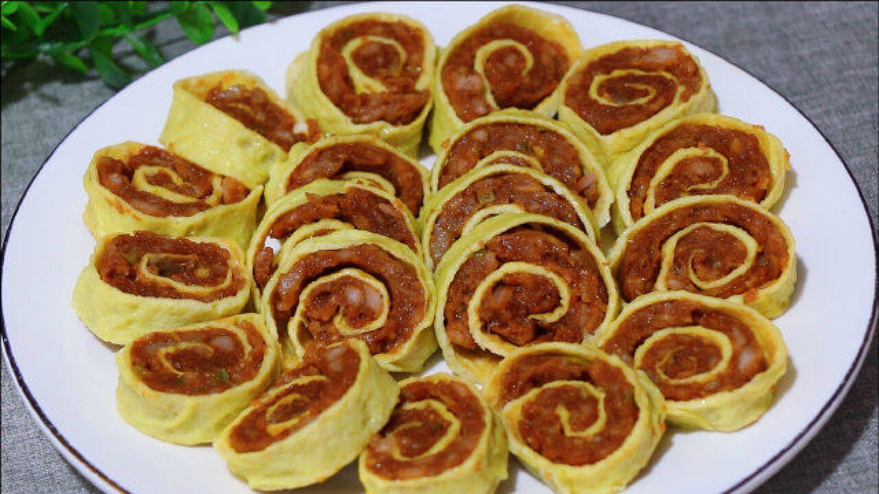 鸡蛋肉卷好吃有诀窍,分享秘制新做法,蛋皮q弹肉馅鲜