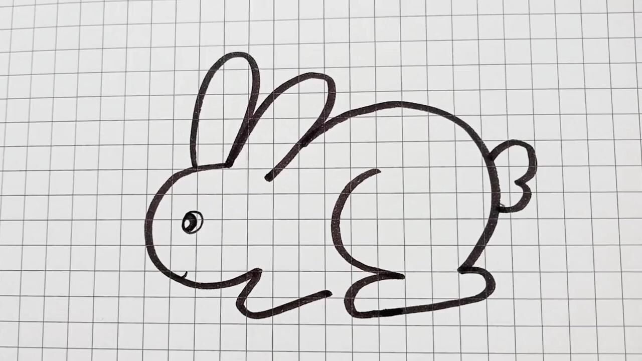 特别简单的兔子画法,用几个数字3就能画出来
