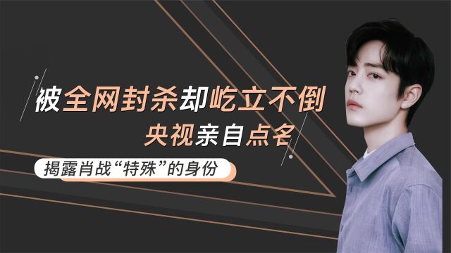 肖战:从流量代表到全网黑,如今却成央视宠儿,肖战到底有何背景