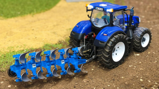 拖拉机装上松土器,工程车益智玩具