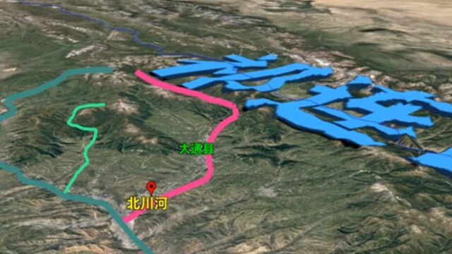 青海西宁突发山洪灾害,3D地图还原事发地,有河流横贯全境