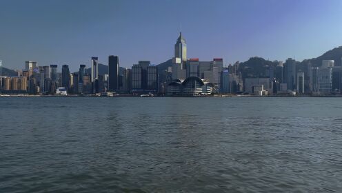 香港维多利亚港风景实拍，中午还是很热的，适合晚上来 #香港 #维多利亚港 #中环 #香港岛 #刘昊航
