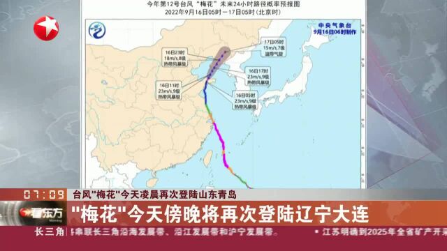 台风“梅花”今天凌晨再次登陆山东青岛 “梅花”存活超一周 登陆浙江后一路向北奔袭超800公里