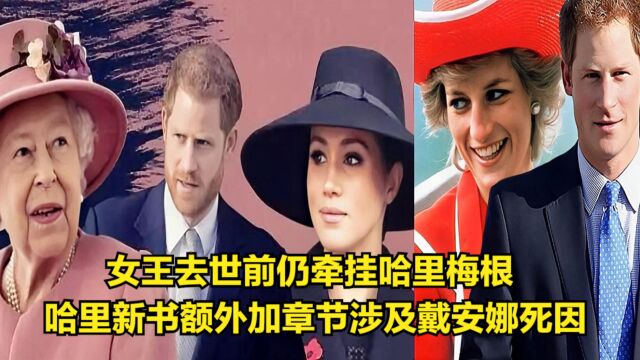 女王去世前仍牵挂哈里梅根,哈里新书额外加章节,涉及戴安娜死因