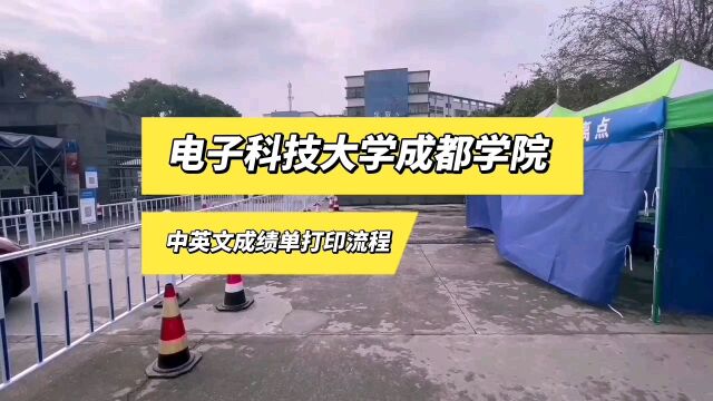 电子科技大学成都学院中英文成绩单打印流程 鸿雁寄锦