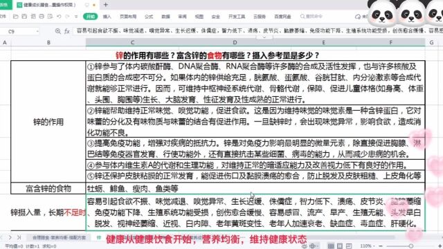 健康从健康饮食开始,锌的作用:维持神经系统发育,促进儿童身体发育,大脑发育、性征发育,提高免疫力、维持正常嗅觉和味觉.