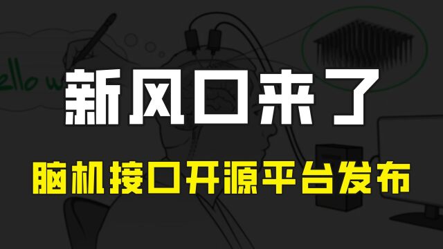 新风口来了!国产脑机接口开源平台发布,中国脑机产业迎来催化剂